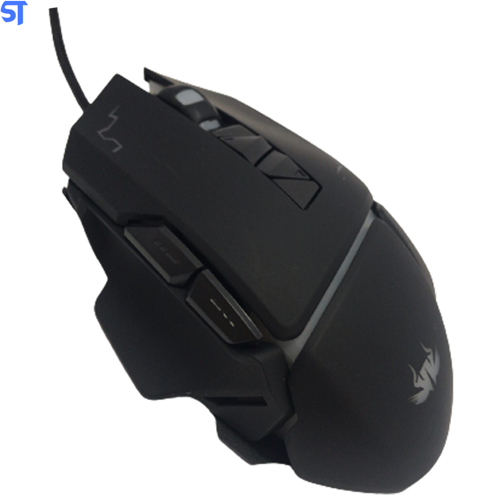 Mouse Gamer USB 2400 DPI LED 7 Botões Knup KP-MU012- Preto