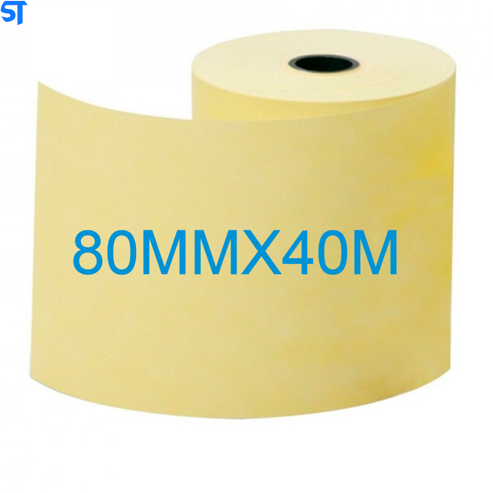 Bobina Térmica Amarela 80mm x 40m 1 Via. Amarela ( Unidade ) Rio Branco