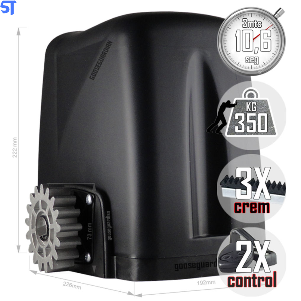 Kit Motor de Portão Deslizante Rossi Dz Atto 36 Turbo 220v 350kg