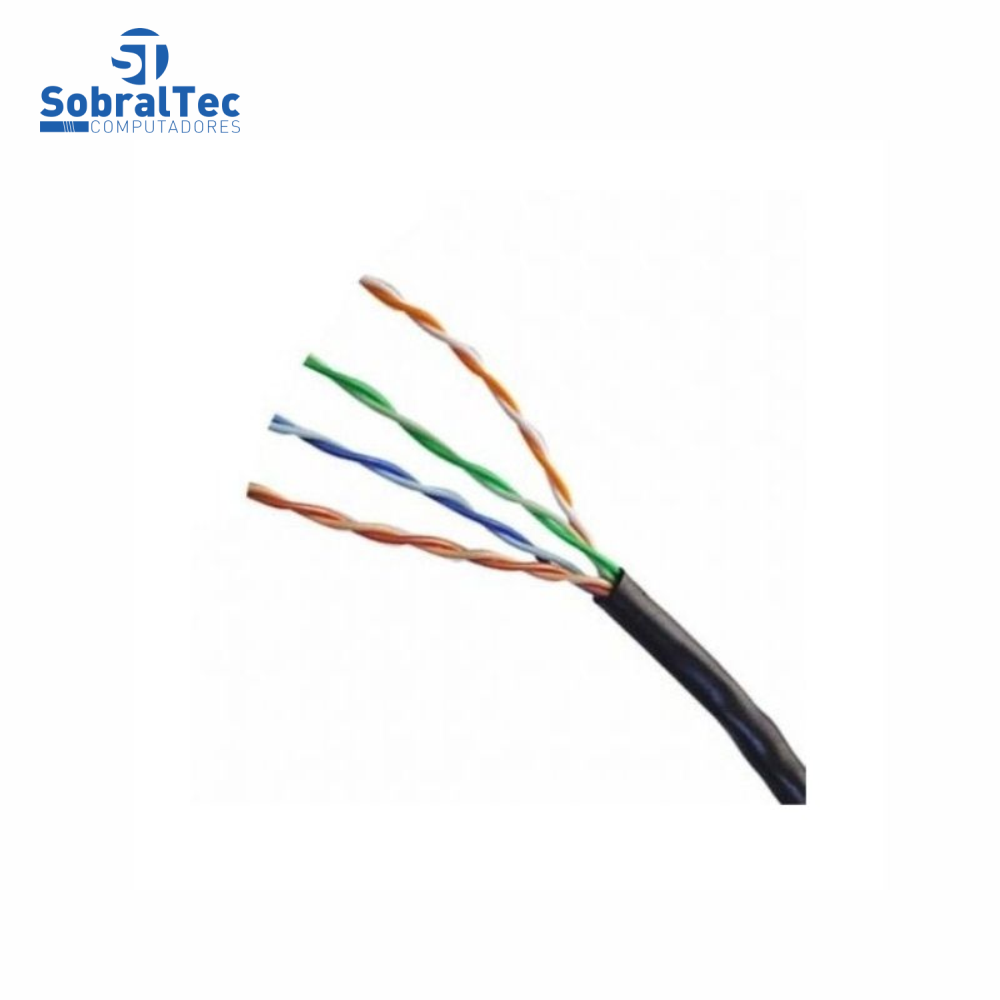Metro Cabo De Rede CFTV 4PX0,5 CX300M DTS CONNECT PRETO