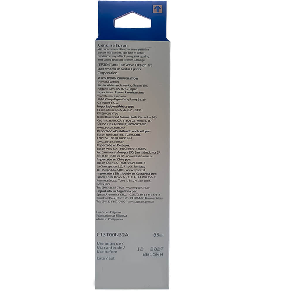 Refil de Tinta Epson Corante T544 Magenta 65ML Para Ecotank L1110 / L1210 / L3110 / L3150 / L3160 / L3251 / L
