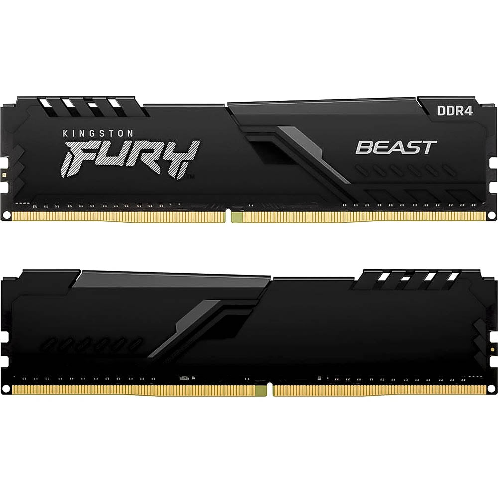 Memória Ram Desktop Kingston Fury Beast 8gb 3200mhz DDR4 1.35v Black - KF32C16BB/8