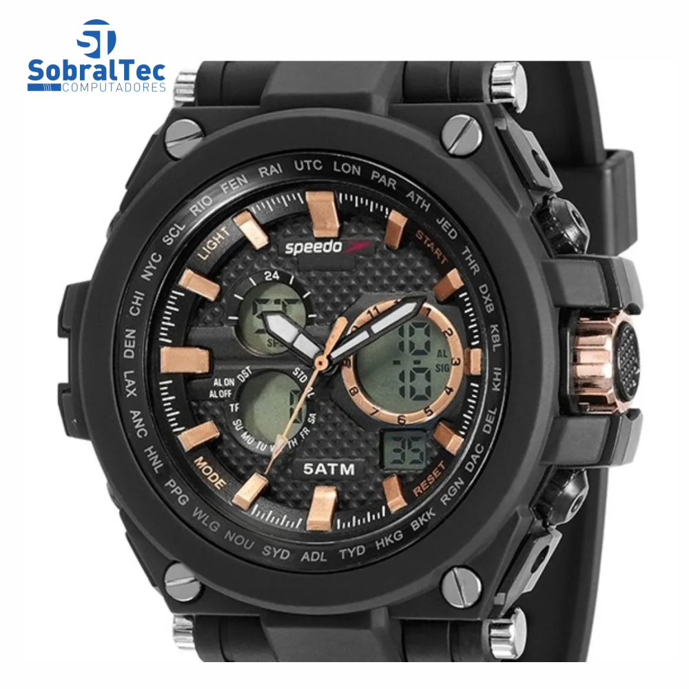 Relógio Digital Analógico Speedo 81160g0evnp3