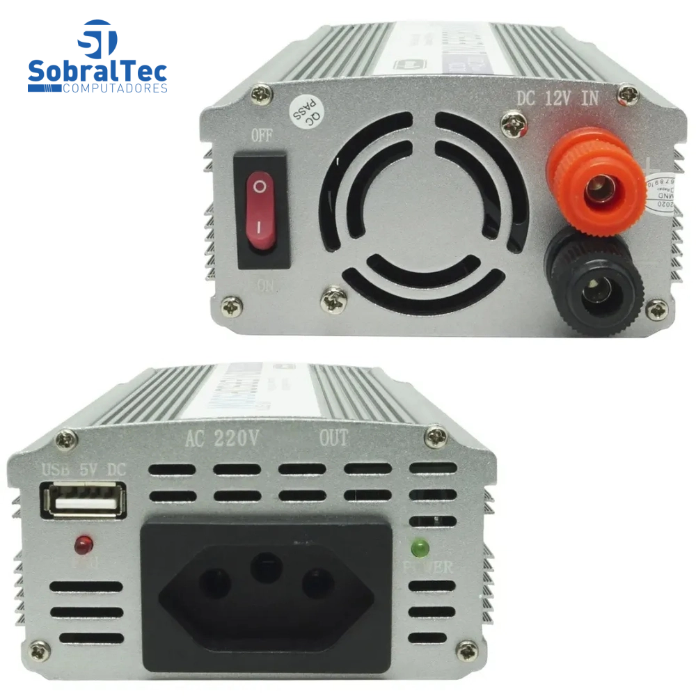 Inversor De Energia Veicular 12V Para AC220v 500w Knup 507a