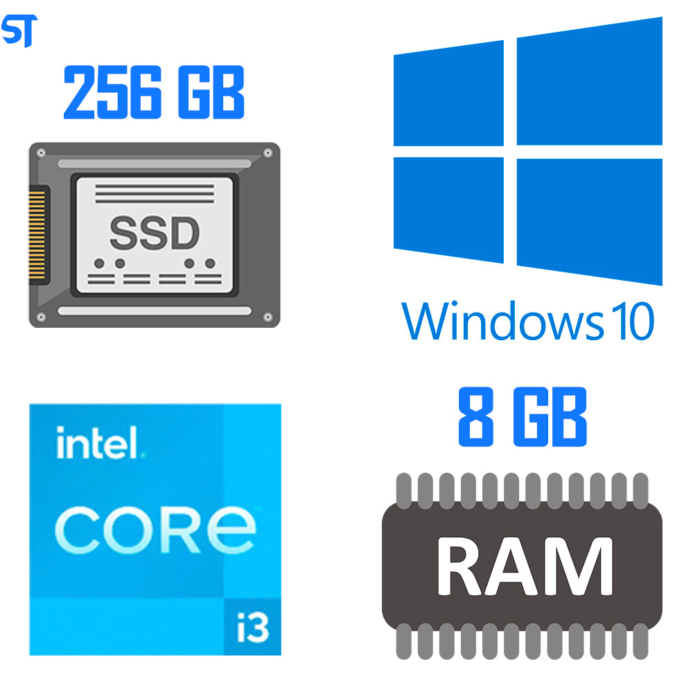 Computador Core i3-3220- HD SSD 256GB - Memória 8GB - Gab MT-25V2BK - Windows 10 Pro Mouse Pad Brinde