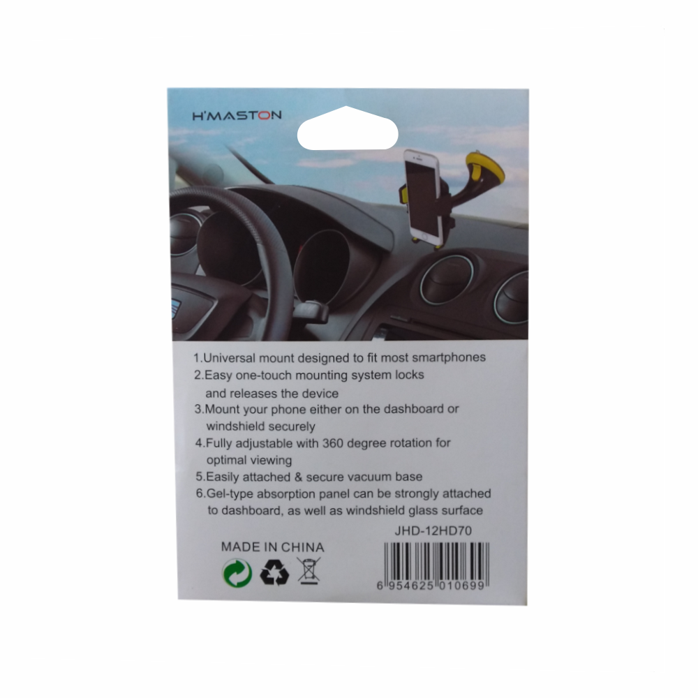 Suporte Veicular 360° Homem de Ferro Com Travamento Automático Car Mount JHD-12HD70