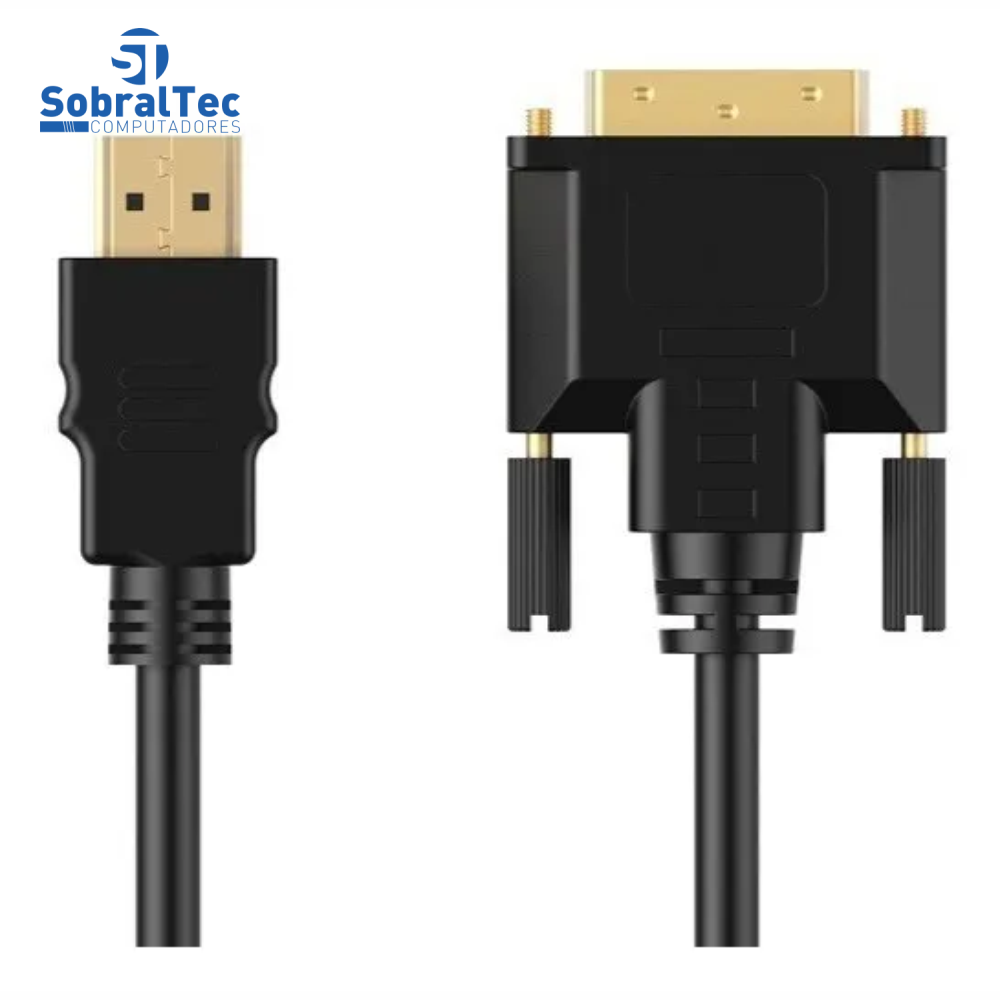 Cabo Hdmi Macho Para Dvi 24+1 Macho 1,5Mt Conectores Dourados ANNNWZZD