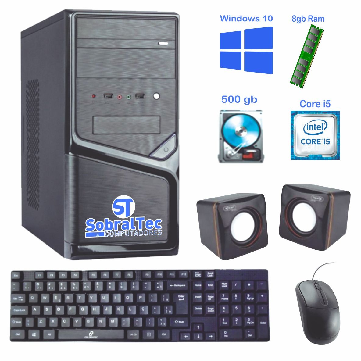 Computador Core i5 3.10Ghz -TG-H61-S -HD 500GB Memória Ram 4 Gb Configurável