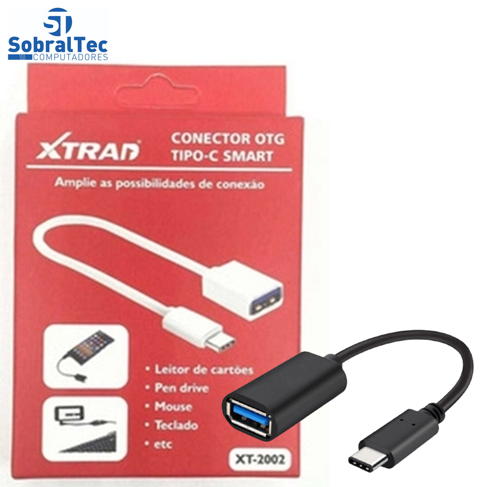 Cabo Conector Otg Tipo-C USB Fêmea Smart Xtrad - XT-2002