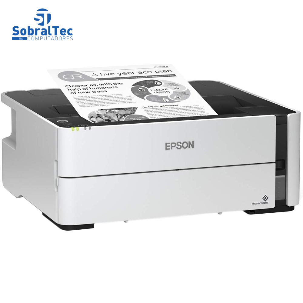 Impressora Epson EcoTank Jato de Tinta Monocromática Wi-Fi Bivolt M1180