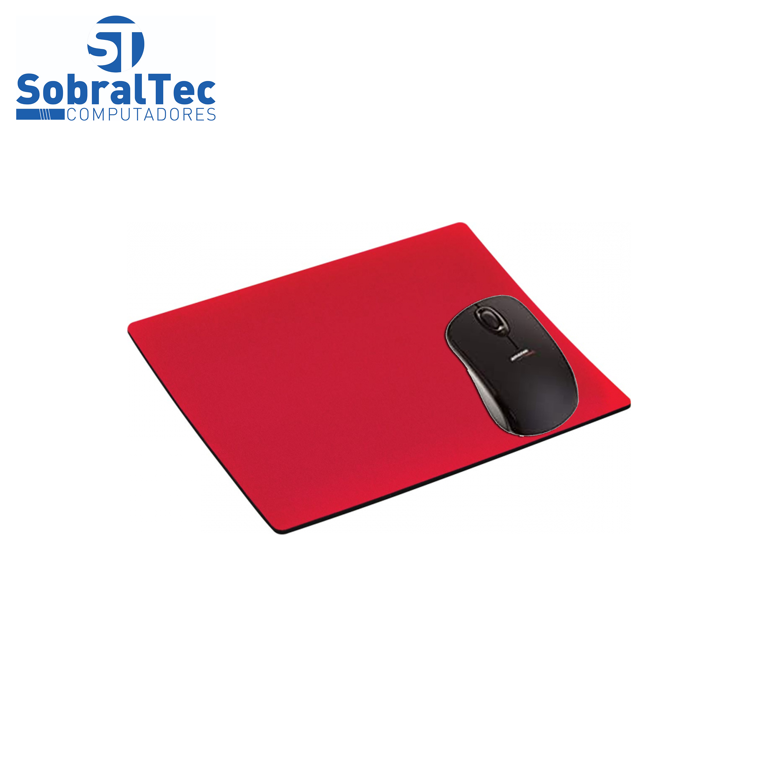 Mouse Pad Base para Mouse de Tecido Vermelha