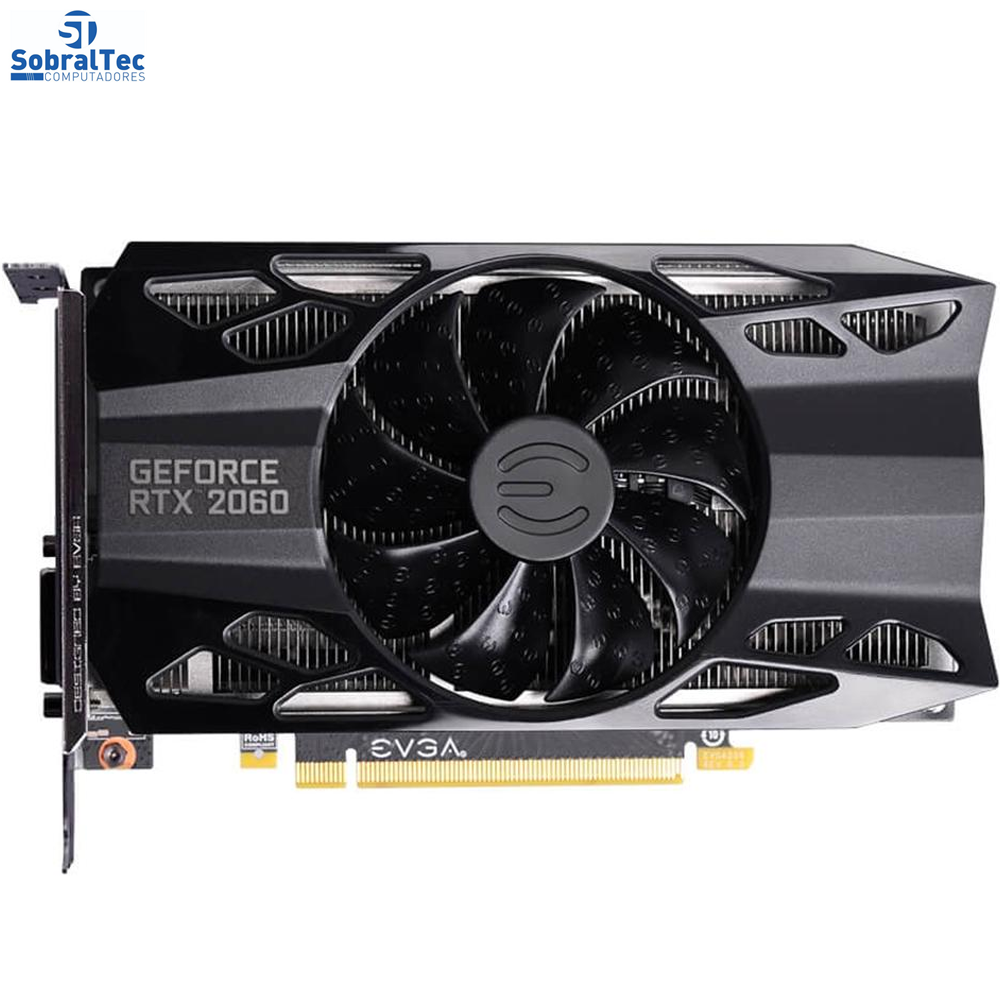Placa de Vídeo EVGA NVIDIA GeForce RTX 2060 Gaming, 6GB GDDR6 - 06G-P4-2060-KR