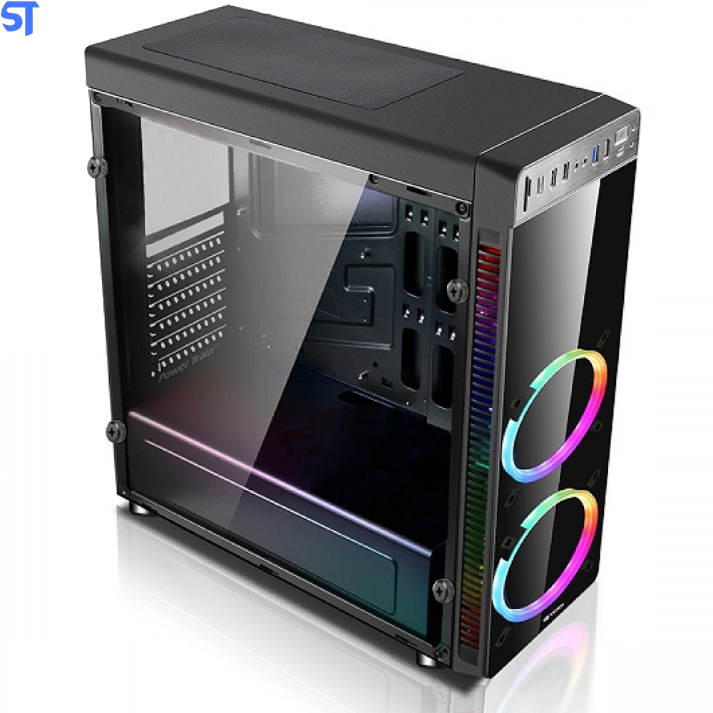 Gabinete Gamer C3Tech, Lateral em Vidro, USB 3.0, S/ Fonte, RGB - MT-G1000BK