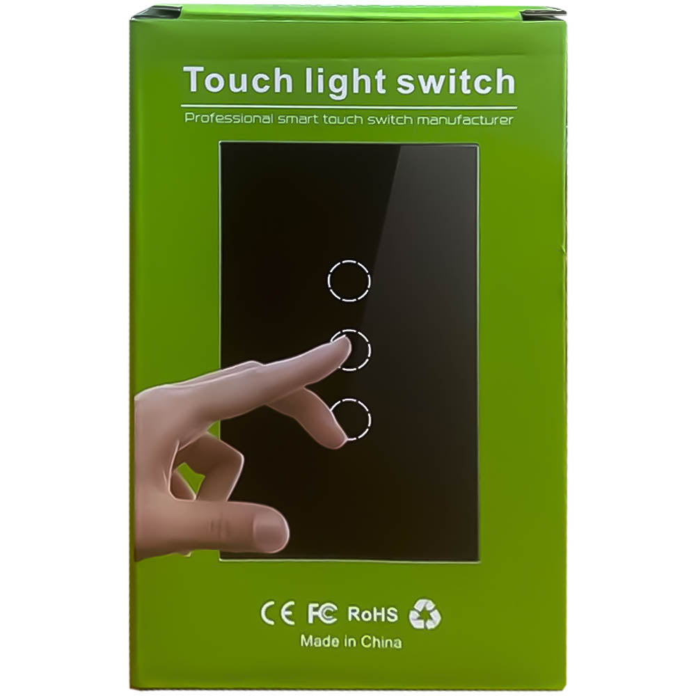 Interruptor de Parede Inteligente Um Botão Touch para Casa WiFi com Led Tuya - Branco