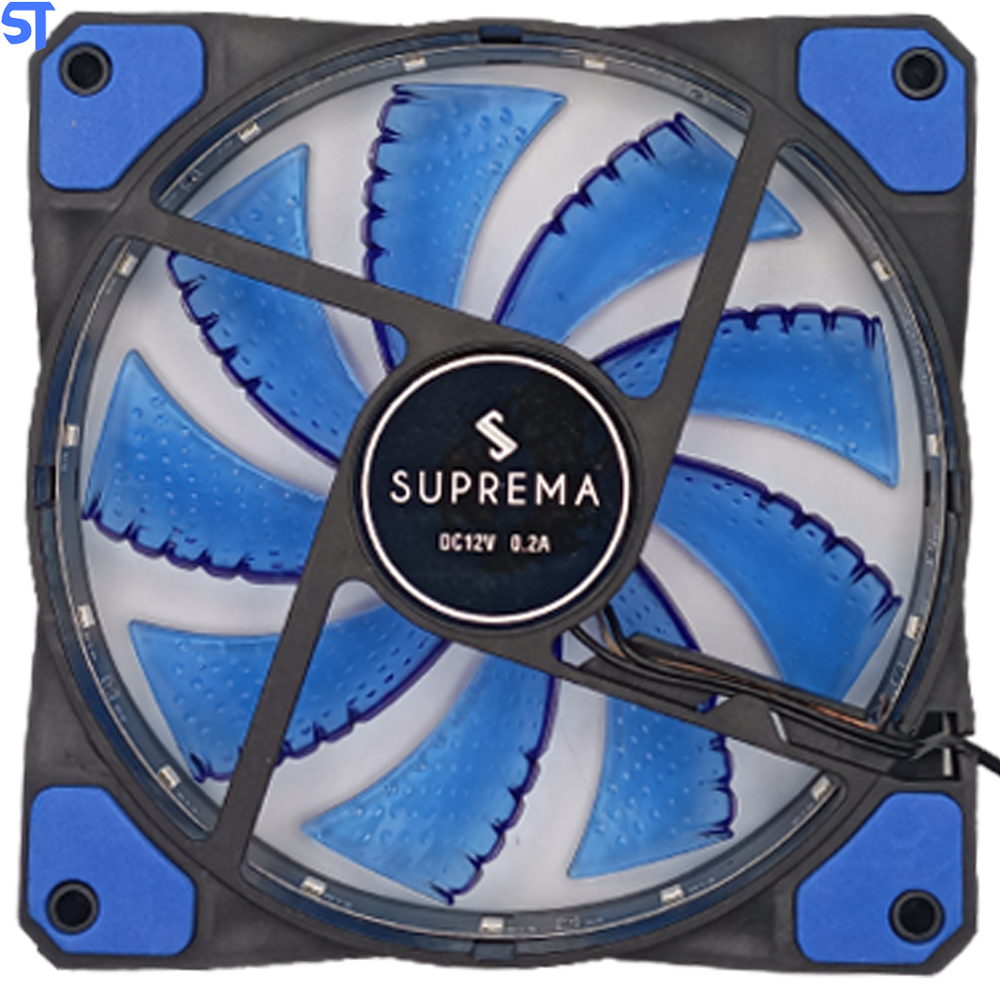 Cooler Fan Gamer 15 Led 120mm Azul Suprema - F003