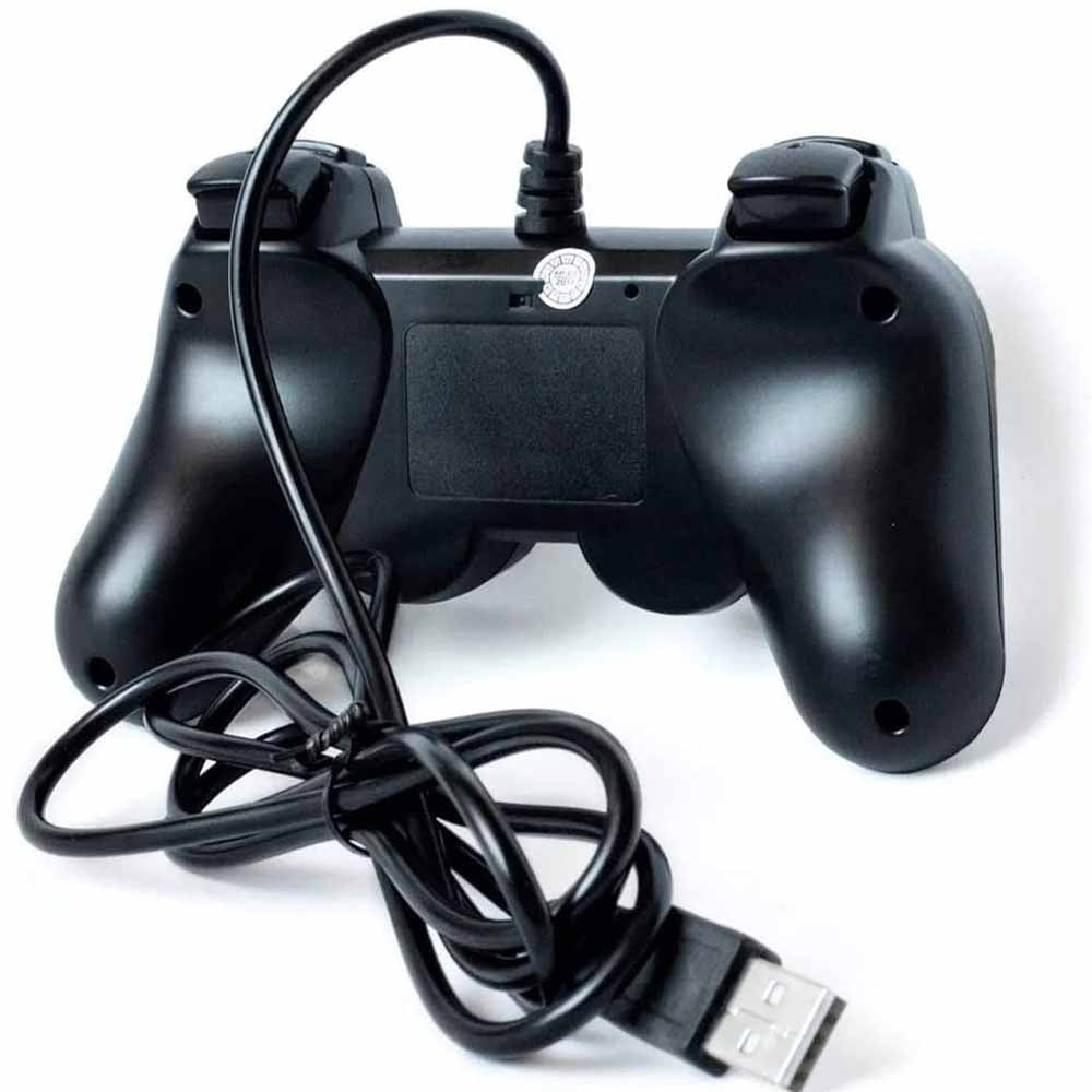 Controle Joystick Com Fio Para Ps3 e Computador Knup Kp4123 Preto