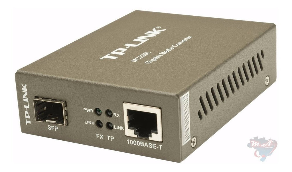 Conversor De Mídia Tp-link Gigabit Sfp Mc220L Fibra Otica