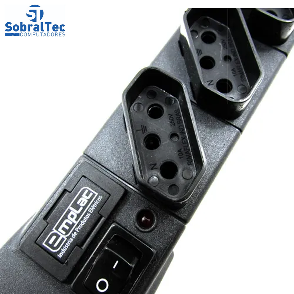Protetor Eletrico Super Premium 3 Tomadas 5 Metros Emplac