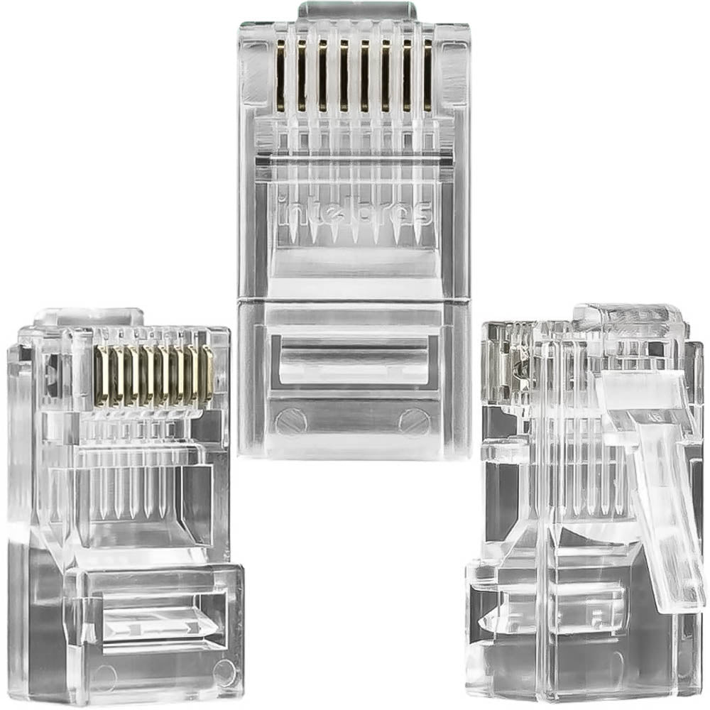 Plug Conector RJ45 Conex 1000 RJ45 CAT6 Gigabit Intelbras- (Pacote Com 50 Unidades)