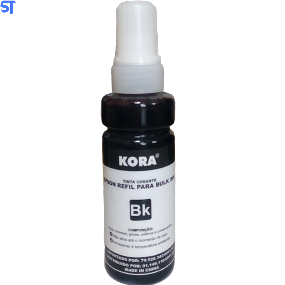 Kit Tinta Refil Epson/HP Preto/Yelow/Magento/Cyan 400ML Kora