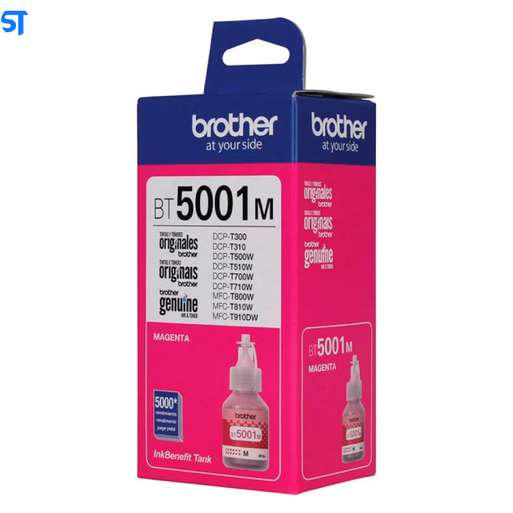 Garrafa de Tinta Brother BT5001M Magenta 5.000 Paginas para HL 74000DW DCP T220 T300 T310 T420W T500W T510W T520W T700W