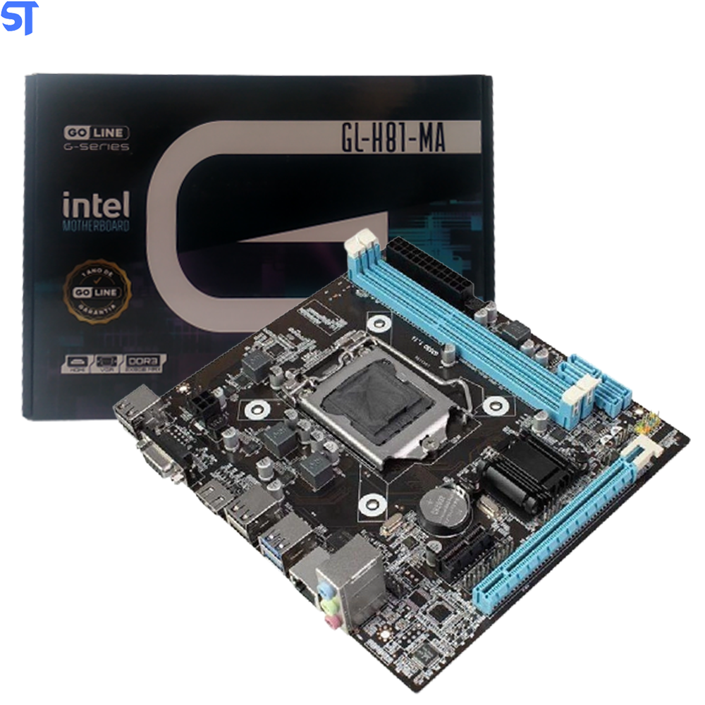 Placa Mãe Goline H81 GL-H81-MA/ Soquete 1150/ 2xDDR3- 4ª Geração
