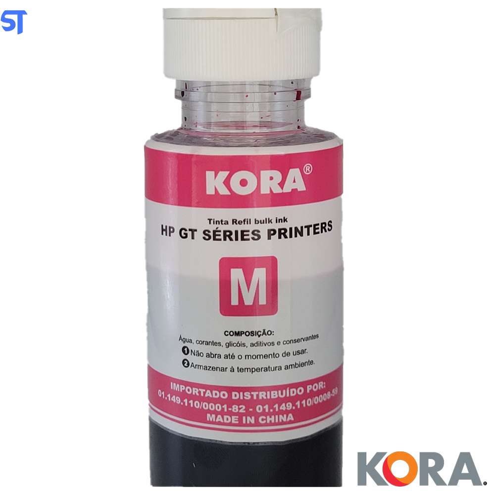 Refil de Tinta Compatível HP GT Séries Bulk Ink Corante Magento M 70ML KORA