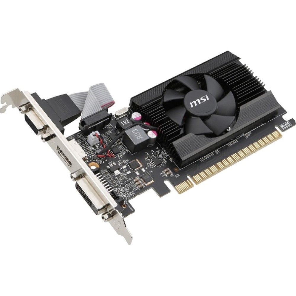 Placa de Vídeo GT710 MSI 2Gb 64Bit Ddr3  VGA DVI e Hdmi GT7102GD3 LP