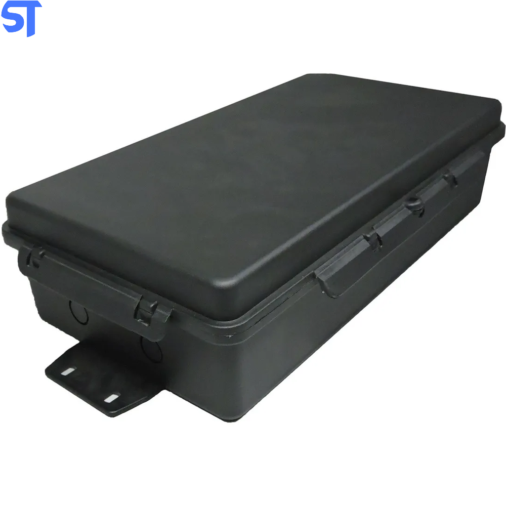 Caixa Hermética Longa Multiuso Vedada Completa Preta 32x16x8cm