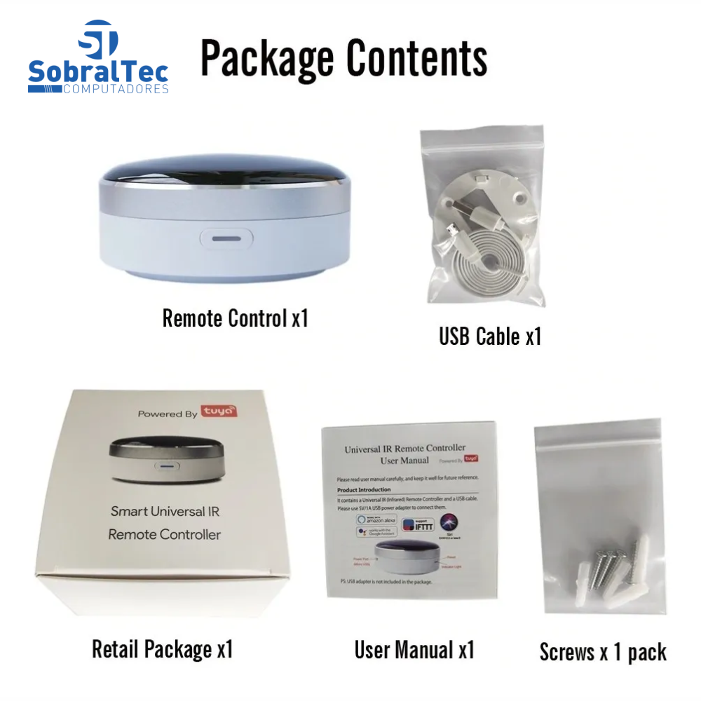 Controle Remoto Inteligente Wi-Fi Infravermelho Home Control Hub Tuya CS-IRC-1