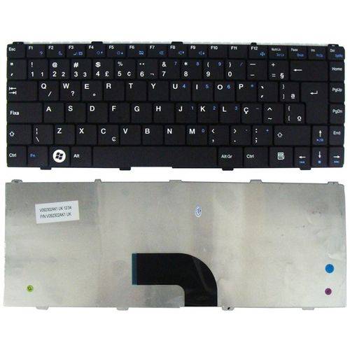Teclado Notebook Intelbras L1000 PN PK130CF3A44 | Preto ABNT2