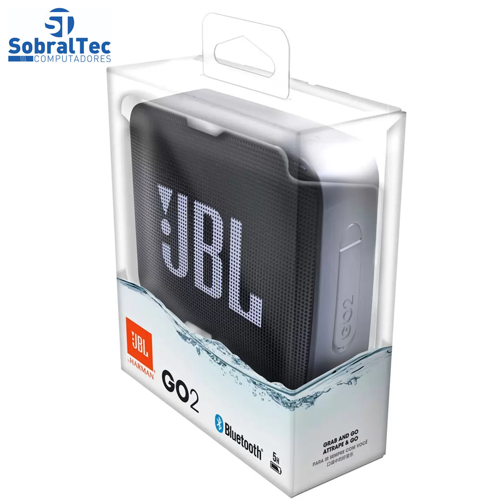 Mini Caixa de Som JBL GO 2 Bluetooth - Portátil 3W à Prova de Água Preto