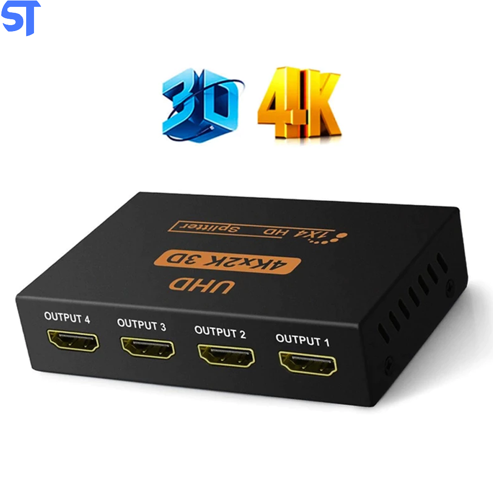 Switch Distribuidor Amplificador Ultra HD 4K UHD Hdmi 1 Entrada e 4 Saídas Uverbon