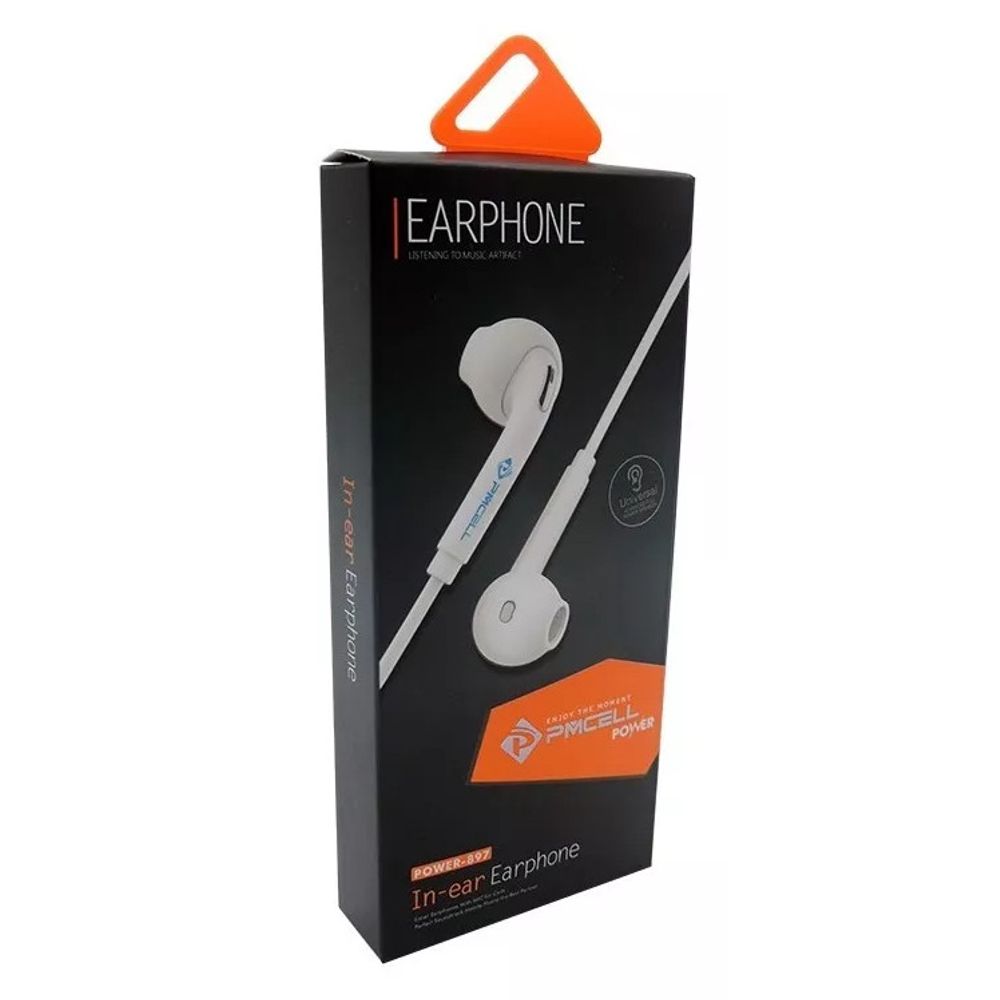 Fone De Ouvido PMCell Slim Fo-12 In-Ear Branco