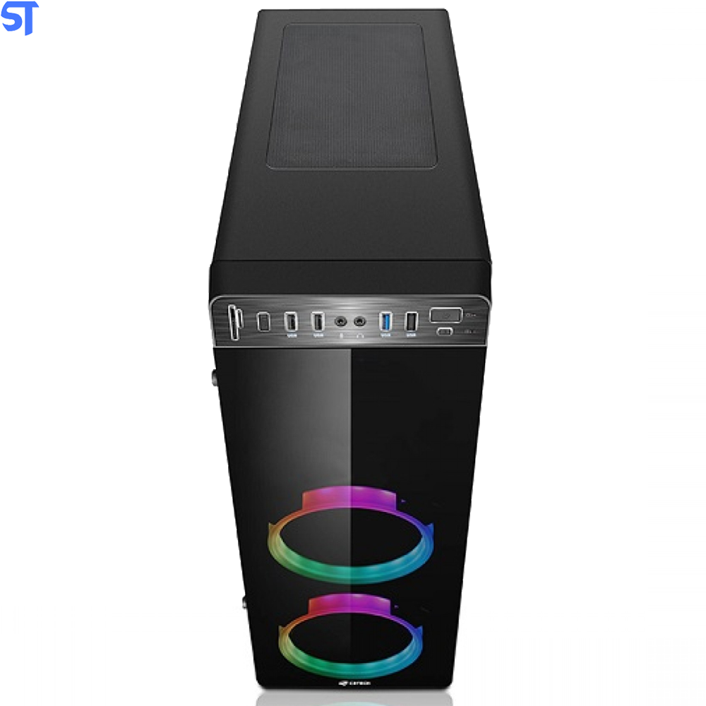 Gabinete Gamer C3Tech, Lateral em Vidro, USB 3.0, S/ Fonte, RGB - MT-G1000BK