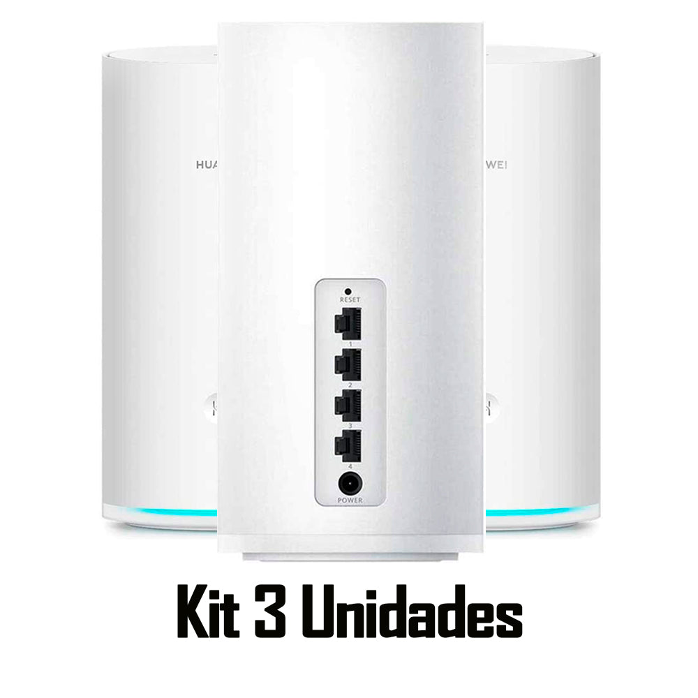 Roteador Wifi Huawei Ws5800 Ac2200 Mesh Triband 2200MBPS 2.4/5.8GHZ Kit Com 3 Unidades