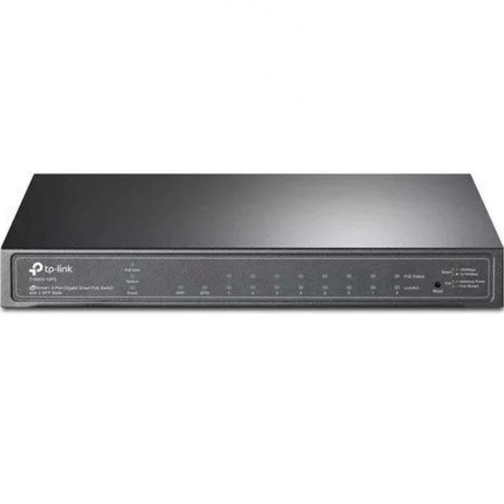 Switch TP-Link 8 Portas 10/100/1000Mbps TL-SG2210P POE 2SFP T1500G-10PS