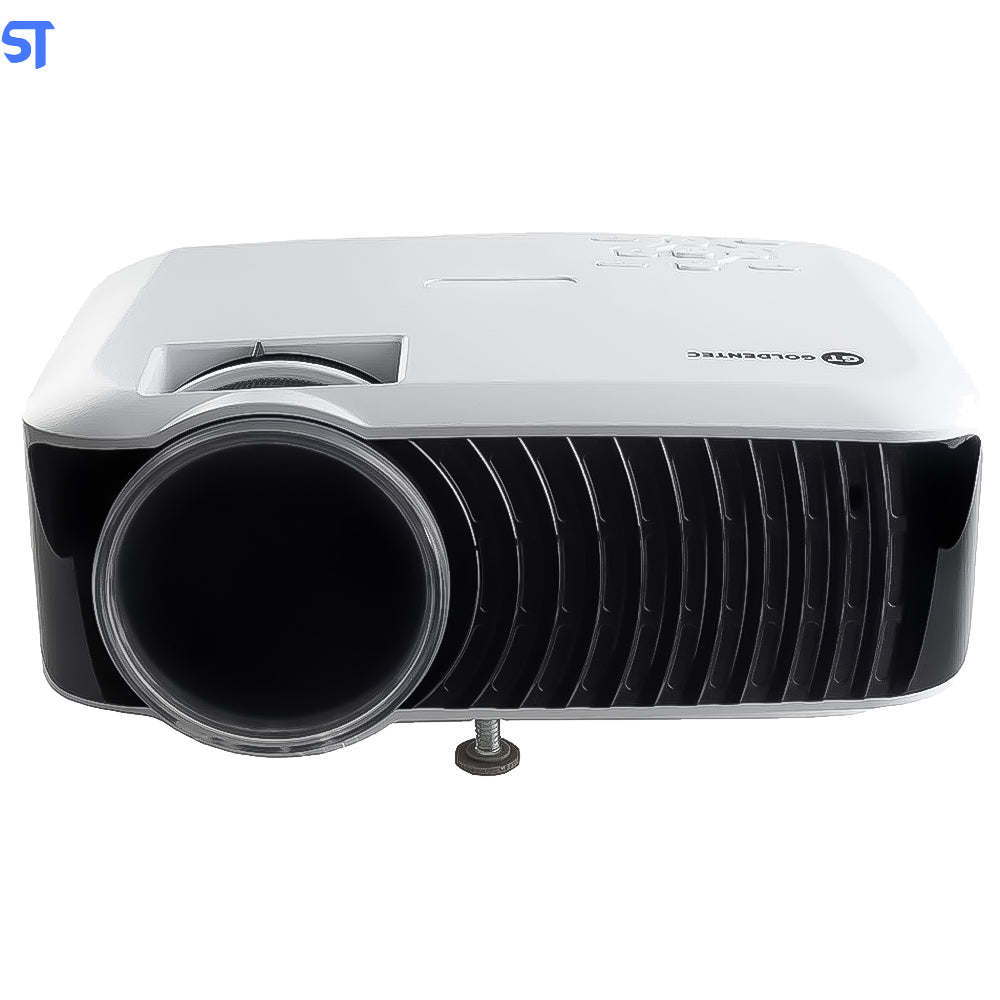 Projetor HD 2000 Lumens Goldentec GT2000 | Com Tela de Projeção Elétrica 150x200cm 220V GT