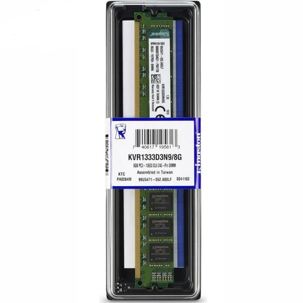 Memória Ram Desktop 8gb 1333Mhz Ddr3 KvR1333d3n9/8G Kingston