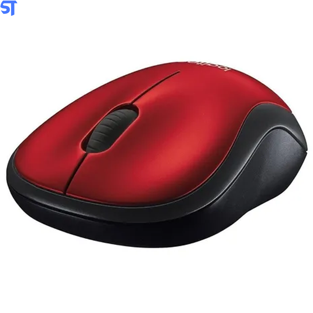 Mouse sem Fio Logitech Óptico 1000DPI 3 Botões - M185 Vermelho