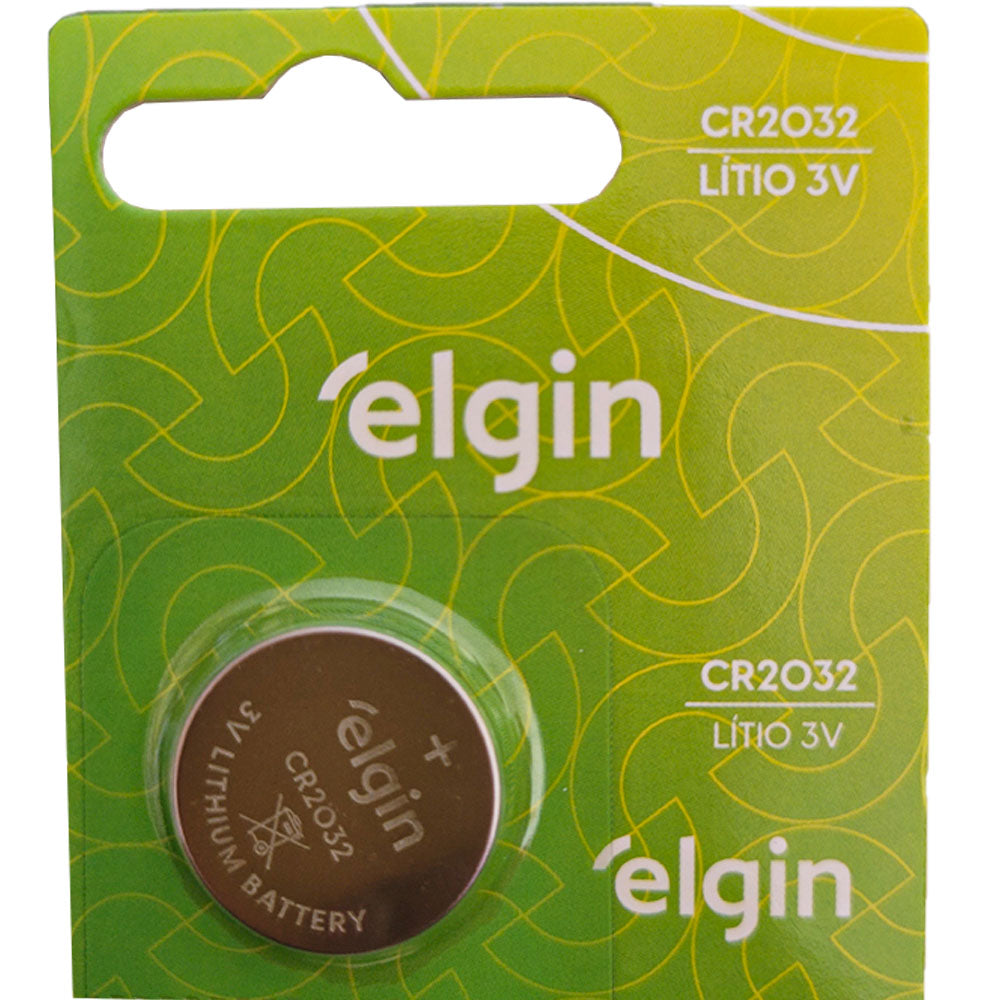 Bateria Alcalina CR2032 3V ELGIN ( Unidade ) Fora da Cartela - ELE000000082193