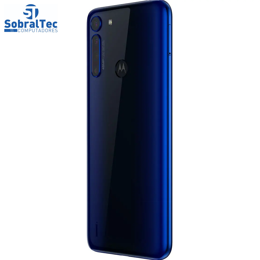 Smartphone Motorola One Fusion 128GB Azul Safira - 4GB RAM Tela 6,5” Câm. Quádrupla + Selfie 8MP