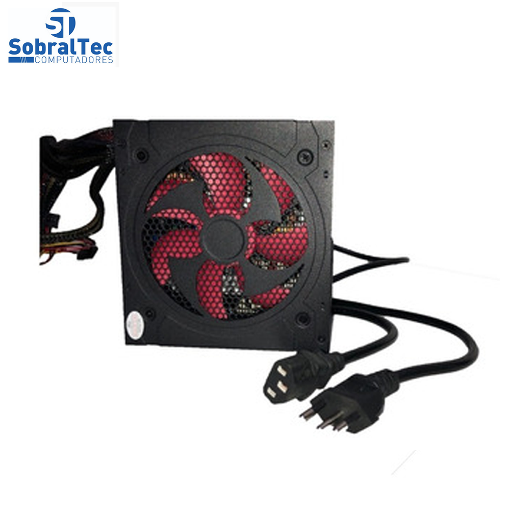 Fonte de Alimentação 500w PFC Ativo Com Cabo Com Caixa (blu500pfc) - Bluecase