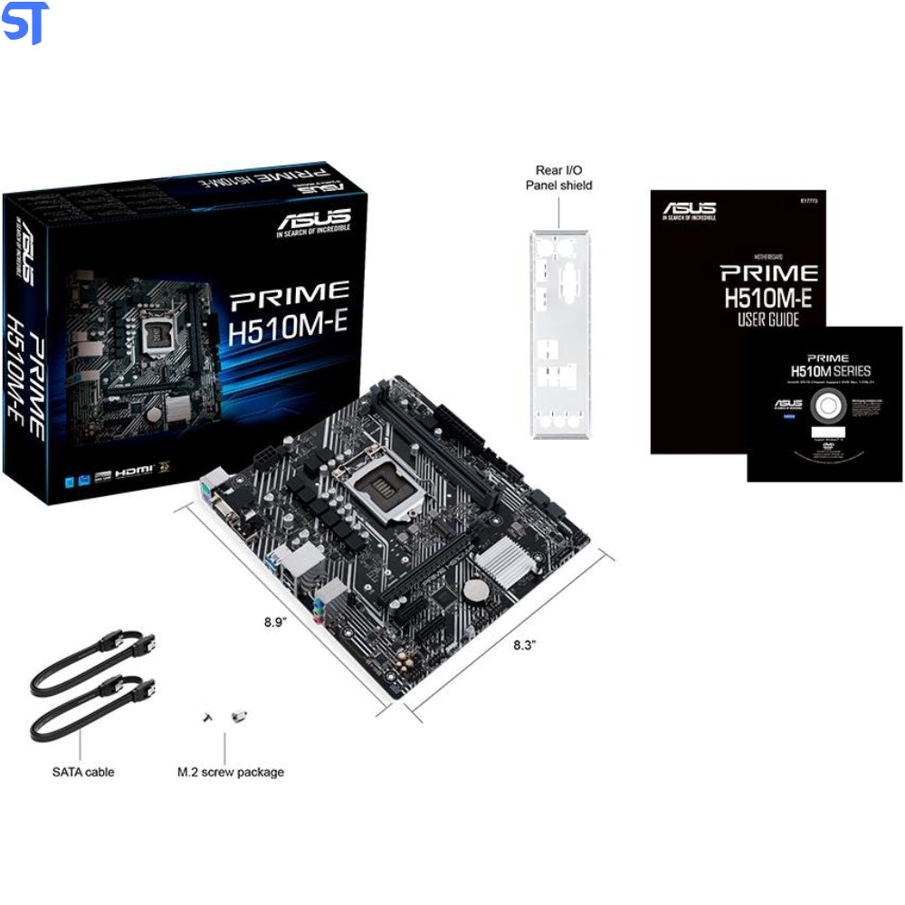 Placa Mãe Asus Prime H510M-E Intel Soquete LGA 1200
