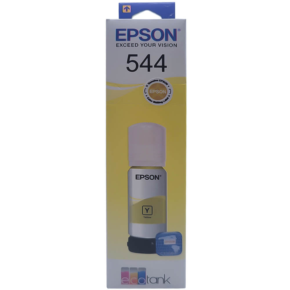 Refil de Tinta Epson Corante T544 Amarelo 65ML Para Ecotank L1110 / L1210 / L3110 / L3150 / L3160 / L3251 / L5190