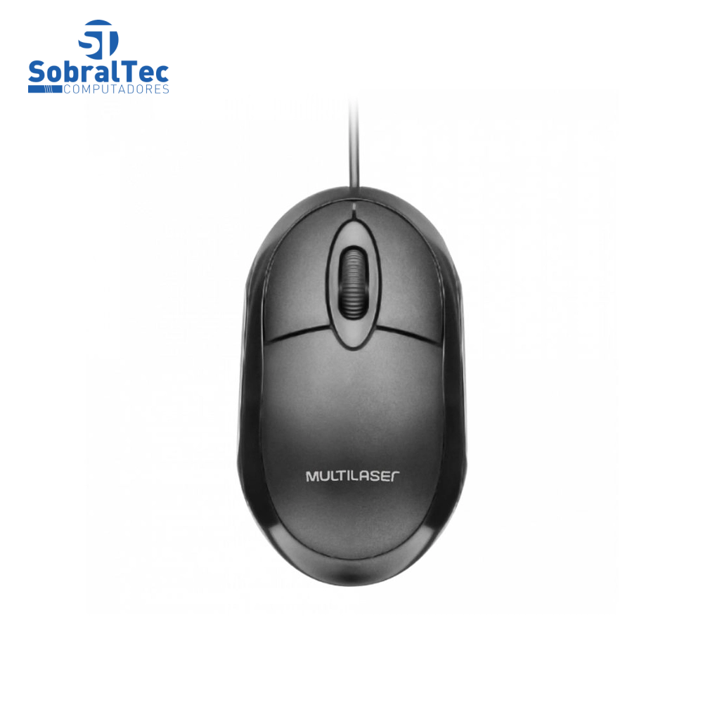 Mouse Óptico Básico Black USB 1200DPI MO300 Multilaser