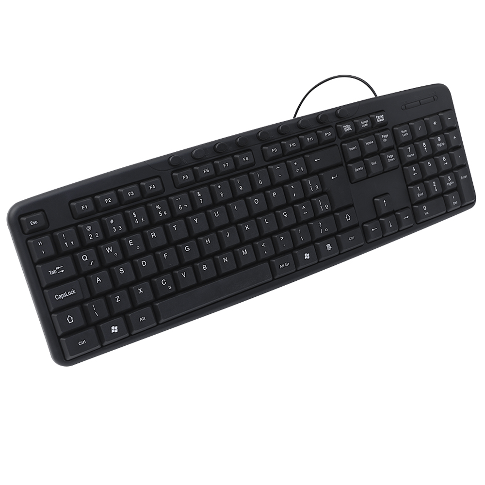 Teclado USB Multimidia KB-M40BK Preto C3Tech