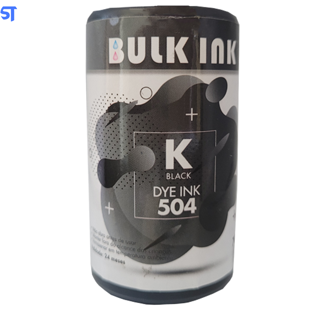 Tinta Refil Bulk Ink  compativel Epson 504/544 Corante Preto 70ML Dye Ink