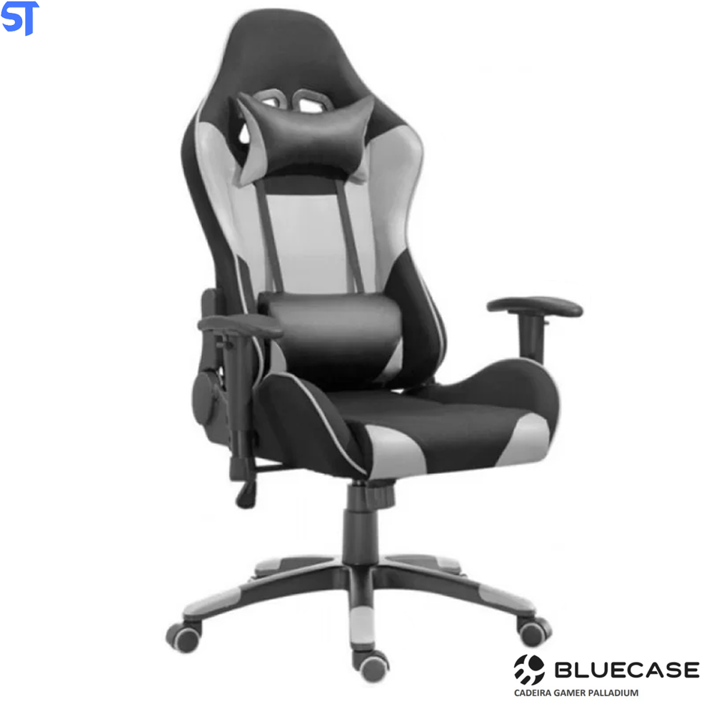 Cadeira Gamer Palladium Cinza/preto Bch-51gybk Bluecase - Reclinavel