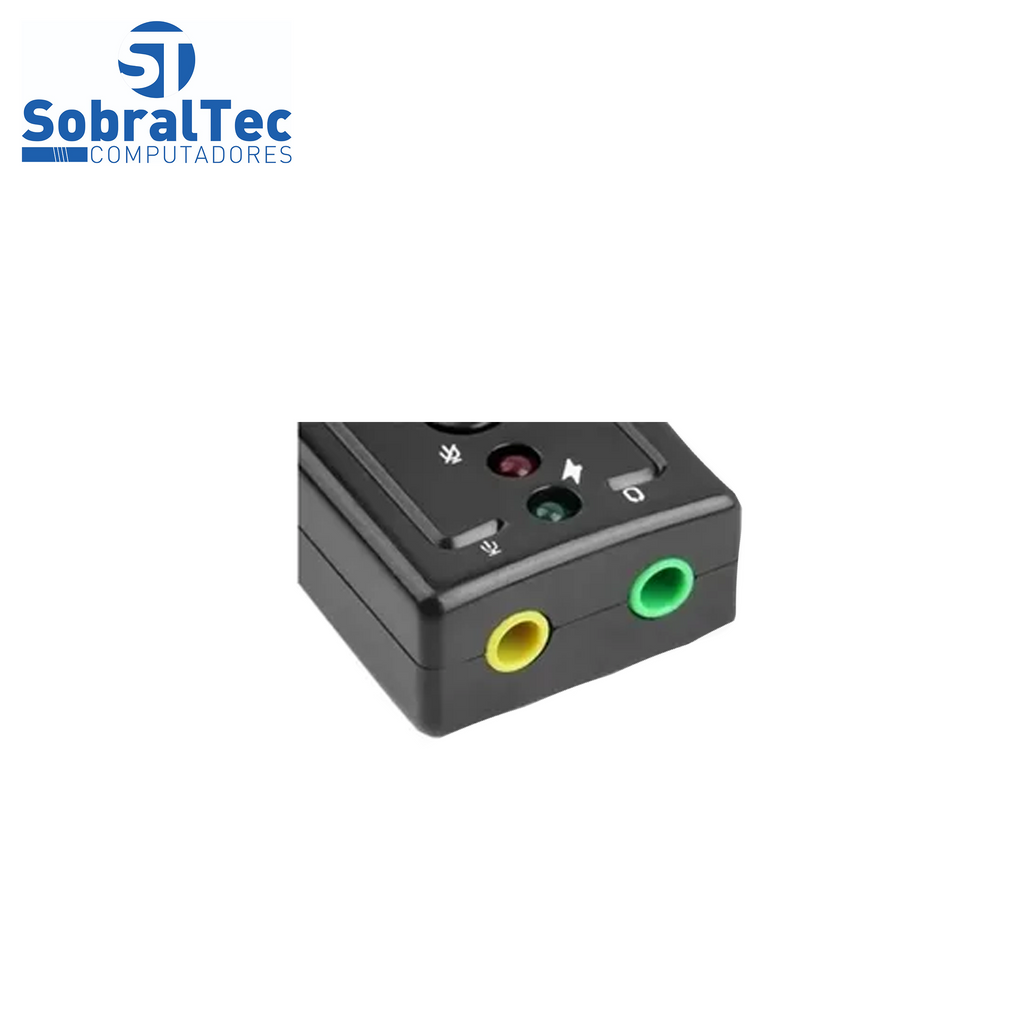 Placa De Som Usb 7.1 Adaptador Audio P2 P3